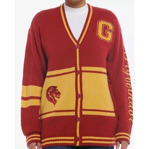 Harry Potter Gryffindor Varsity Cardigan Rust Nwot Size Small